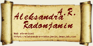 Aleksandra Radonjanin vizit kartica